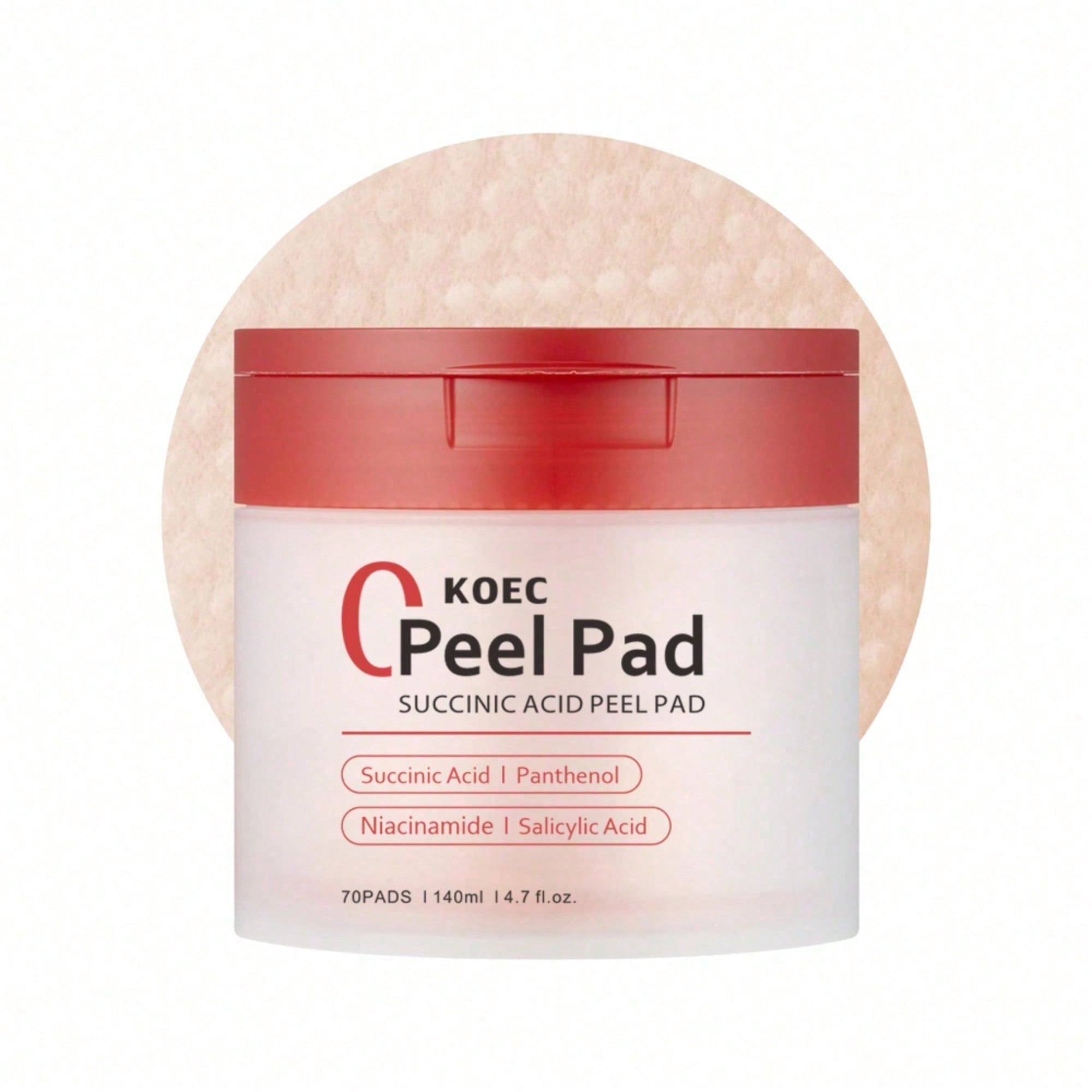 Skincare Non Comedogenic - Toner Pads Red Succinic Acid Panthenol