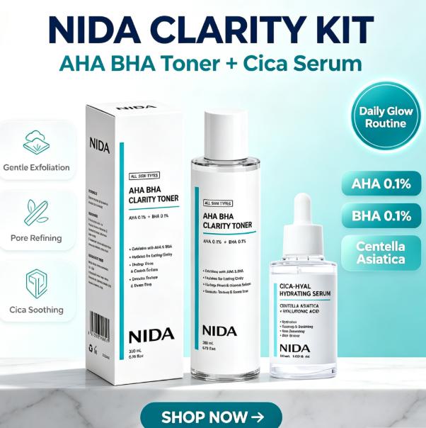 NIDA Hydrating Clarifying Skin - Aha Bha Exfoliant 评论和价格
