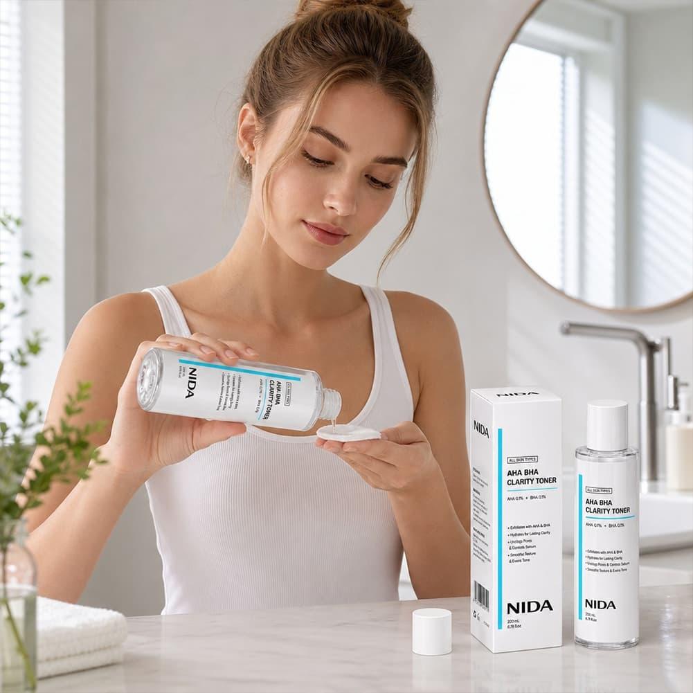 NIDA Hydrating Clarifying Skin - Aha Bha Exfoliant 评论和价格
