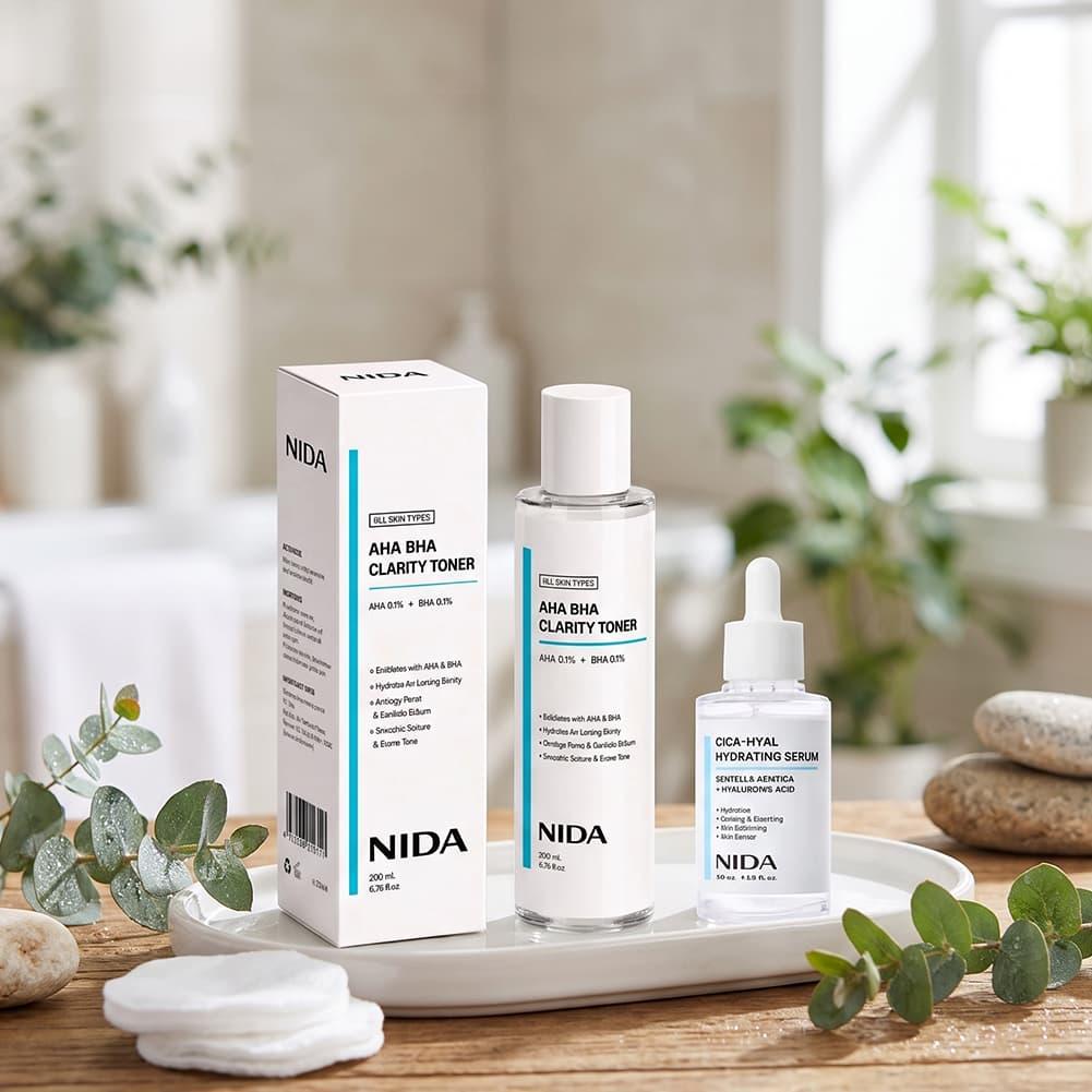 NIDA Hydrating Clarifying Skin - Aha Bha Exfoliant 评论和价格