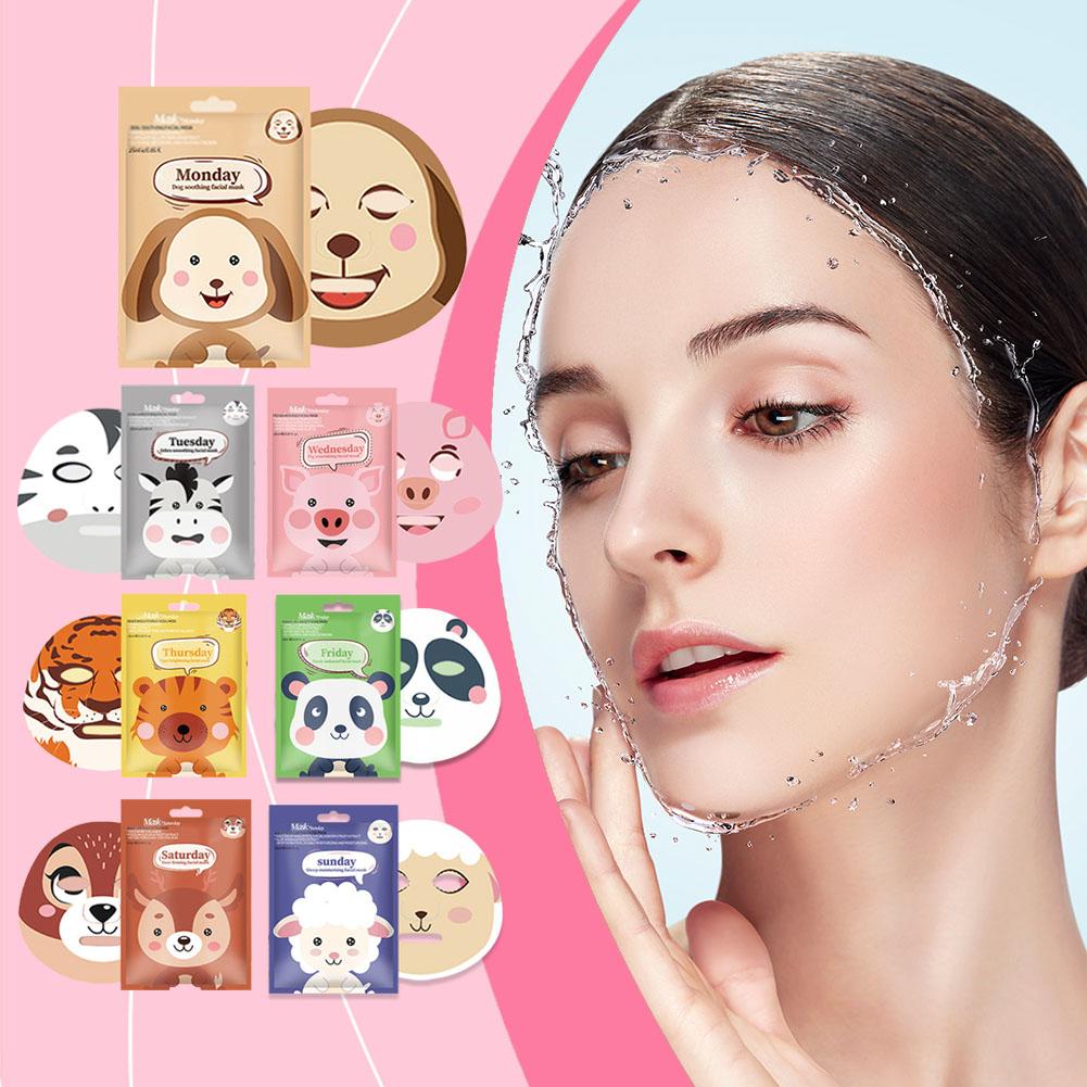 10PCSCute Cartoon Facial Mask  - Skincare Animate 评论和价格
