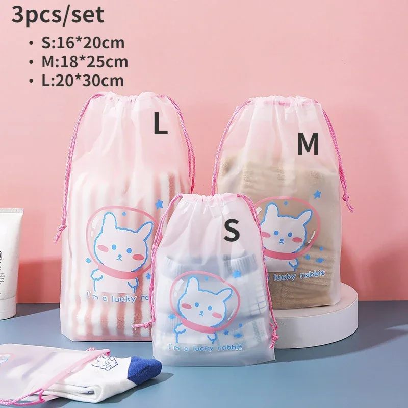 3pcs/set Cute Drawstring Bag T - Skincare Animate 评论和价格